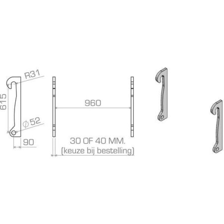 Suspension de rechange UNIVERSEL LBAVOL61530B