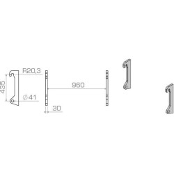 Replacement brackets UNIVERSAL LBAZET43530S