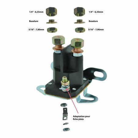 Relay - solenoid Universal - 3 terminal - fixing vertical