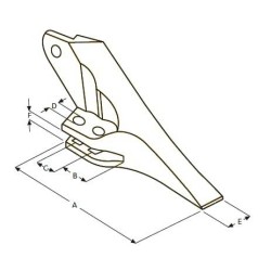 Tooth side cutter JCB MR1 LH UNIVERSAL PC40301BN